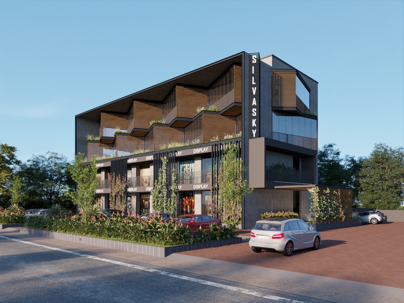 Commercial Engineering and architecture for showroom | Side View 2