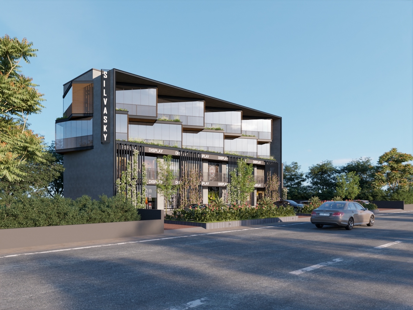 Commercial Engineering and architecture for showroom | Side View 1