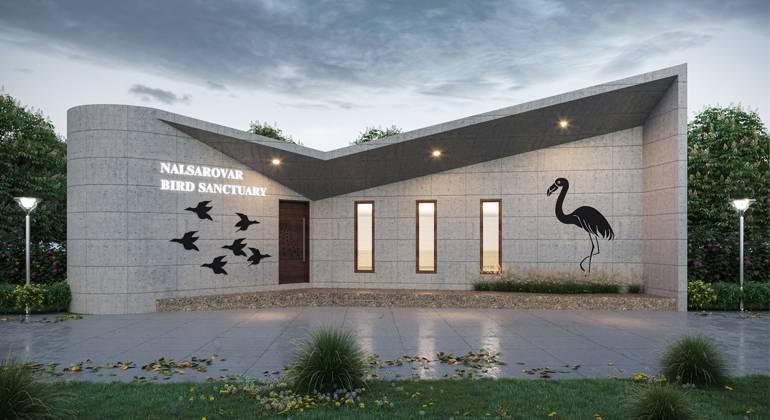 Nal Sarovar Bird Sanctuary architecture, structural engineering and, landscape engineering by North Change
